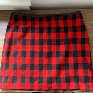 Madewell flannel skirt